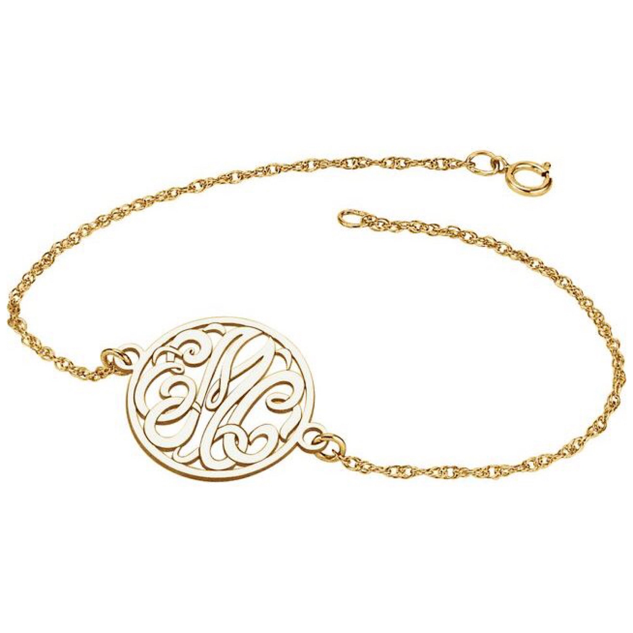 Monogram yellow gold bracelet